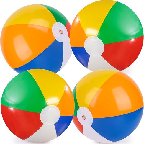 3 otters 4PCS Beach Balls for Kids, 12inch Beach Ball Bulk Inflatable Pool Beach Balls Bulk for Hawaiian Tropical Theme Party Decorations Favors Supplies in Saudi Arabia