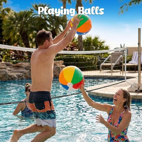 3 otters 4PCS Beach Balls for Kids, 12inch Beach Ball Bulk Inflatable Pool Beach Balls Bulk for Hawaiian Tropical Theme Party Decorations Favors Supplies in Saudi Arabia