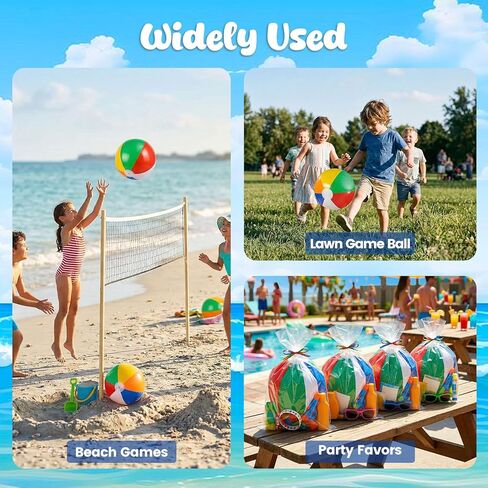 3 otters 4PCS Beach Balls for Kids, 12inch Beach Ball Bulk Inflatable Pool Beach Balls Bulk for Hawaiian Tropical Theme Party Decorations Favors Supplies in Saudi Arabia