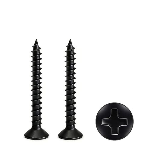 M3 x 1/4“ Wood Screws, Self-Tapping Phillips Drive Small Screws, Flat Head Small Wood Screws Made of Carbon Steel, Suitable for Wood Furniture and Drywall 100pcs.(6mm) in Saudi Arabia