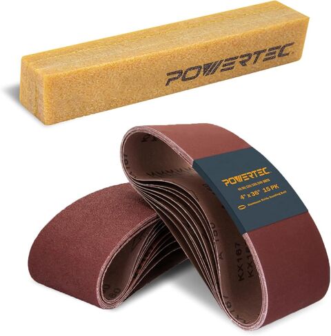 POWERTEC 110110V 4 x 36 Inch Sanding Belts 120 Grit Aluminum Oxide Belt Sander Sanding Belt Sandpaper for Belt and Disc Sander – 10 Pack in Kuwait