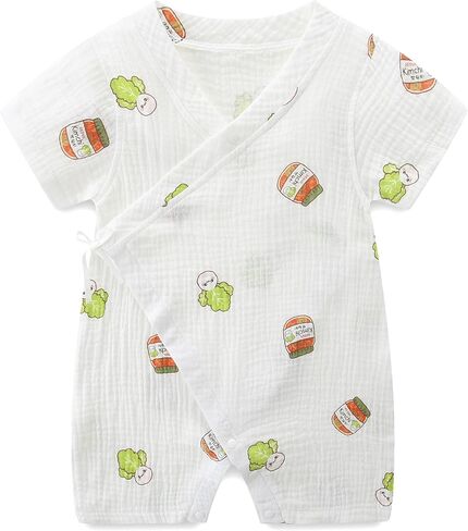 Baby Kimono Robe Romper with Traditional Korean Design Prints 100% Cotton in Saudi Arabia