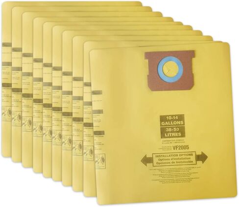 10 حزم من النوع الأول 90672 استبدال أكياس الفراغ للمتجر-VAC 10-14 أكياس جالون استبدال الجزء 9066233 9066200 9067200 9067233 عالية الكفاءة يمكن التخلص من التخلص من مرشح مجموعة VF2005 in Kuwait