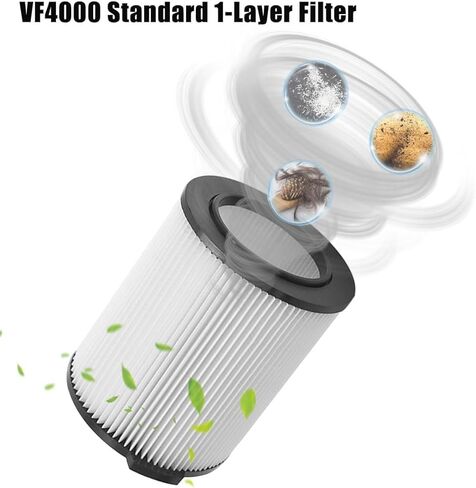 2 Pack VF4000 Replacement Filter for Ridgid Shop Vac 72947 5-20 Gallons Wet Dry Vac 6-9 Gal for Husky Vacuums Cleaner RV2400A RV2600B WD5500 WD0671 in Saudi Arabia
