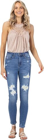 Judy Blue Lemon Patch High Waist Skinny Jeans! A Great Form Fitting Jean! (Style: 88233) in Kuwait