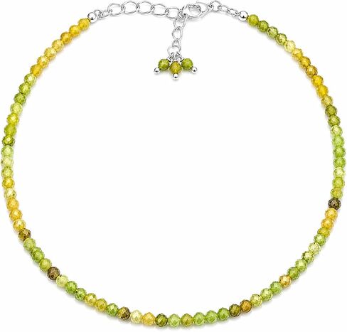 Gempires Natural Amethyst Beads Beaded Bracelet February Birthstone Jewelry Silver Plated 7 + 1 Inch Adjustable Chain (Amethyst) in Saudi Arabia