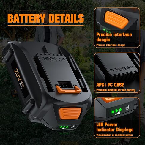 Bonacell 2 Pack 6.5Ah 20V PCC685L Replacement for Porter Cable 20V Battery Compatible with Porter Cable 20V Lithium Battery PCC680L PCC681L PCC682L PCC685L PCC660B PCC790B in Saudi Arabia