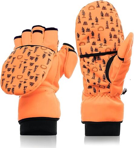 DOING SOMETHING GREAT Flip Top Mittens for Women with Glove Liner, Waterproof with 80g Thinsulate and Grippy Silicone Palms in Saudi Arabia