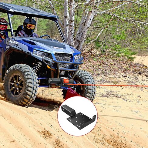 Nilight Universal Trailer Hitch Winch Mounting Plate 10 x 4 1/2 Winch Bracket Winch Mounting 2 Inch Receiver Hitch Heavy Duty Steel 16500Lbs Capacity for ATV UTV SUV Truck Pickup, 2 Years Warranty in Saudi Arabia