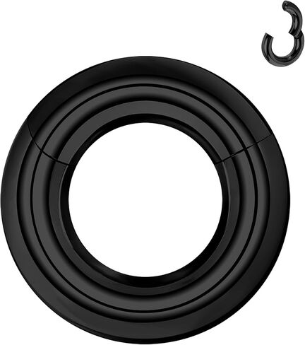 ZS Hinged Segment Clicker PA Ring Spring Action BCR Rings, 2G 4G 6G 8G 10G 12G Septum Nose Rings, Surgical Steel Pierced Body Jewelry for Men Women in Kuwait