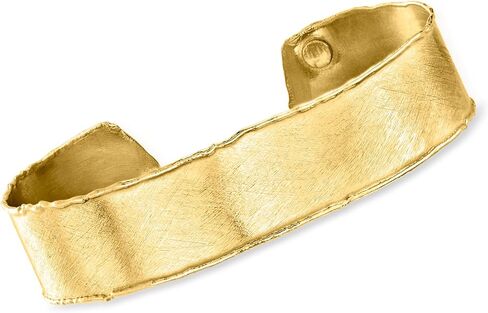 Ross-Simons Italian 18kt Gold Over Sterling Cuff Bracelet. 7 inches in Saudi Arabia