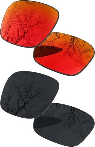 ToughAsNails 2 Pair Polarized Lens Replacement for Oakley Hijinx Black&Fire Orange in Saudi Arabia