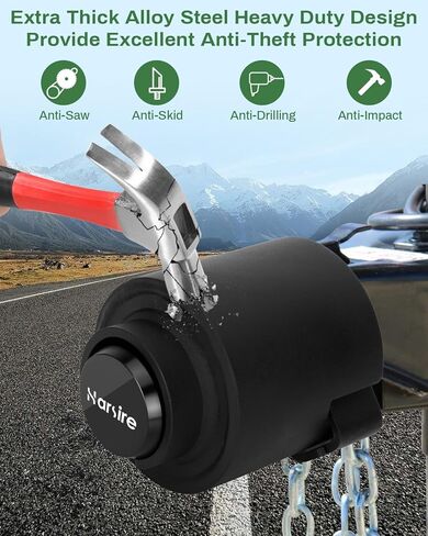 Trailer Locks Fit 2-5/16 Inch Trailer Coupler, Heavy Trailer Coupler Lock, Upgrade Anti-Theft Structural Coupler Lock, Security Trailer Tongue Locks, Camper Accessories for RVS,Boats,Trucks,Trailers in Saudi Arabia