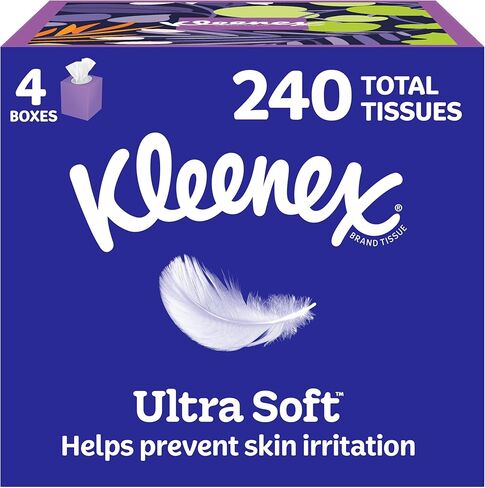 Kleenex Expressions Ultra Soft Facial Tissues, Soft Facial Tissue, 18 Cube Boxes, 60 Tissues per Box, 3-Ply (1,080 Total Tissues) in Kuwait