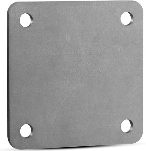 20 Pcs A36 Steel Plate Hot Rolled Steel Plate Base with 4 Holes 3/8 Inch Diameter, 3/16 Inch Thick Weldable Metal Plate for Structure Support and Industrial Use (4 x 4 Inch) in Kuwait