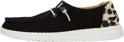 HEYDUDE Wendy Leopard Sparkle Black/Grey Size 12, Women?s Shoes, Slip-on Loafers, Comfortable & Light-Weight in Saudi Arabia
