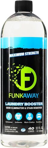 FunkAway Laundry Detergent Booster, 32 oz., Eliminates Extreme Trapped-In Odors and Stains from Activewear, Sports Uniforms, Pet Bedding, Towels and Bed Linens in Kuwait