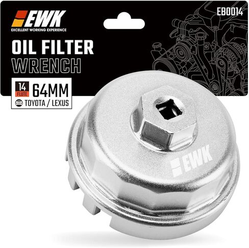EWK 64mm 14 Flutes Forged Oil Filter Removal Wrench for 2.0L - 5.7L Toyota Camry, Tundra, Tacoma/Lexus in Saudi Arabia