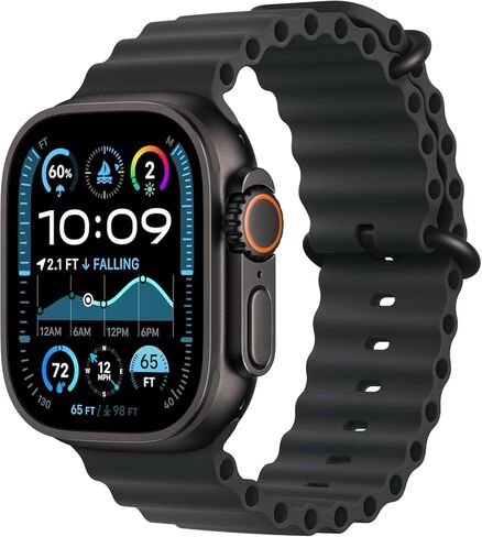 Apple Watch Ultra 2 [GPS + Cellular, 49mm] - Titanium Case with Blue Ocean Band, One Size (Renewed) in Saudi Arabia