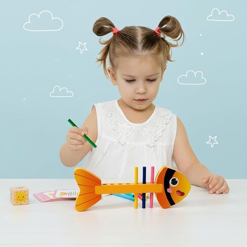 Fine Motor Training Color Matching Toys Fishbone Montessori Teaching Aids Young Children Kindergarten Early Education Toys in Saudi Arabia