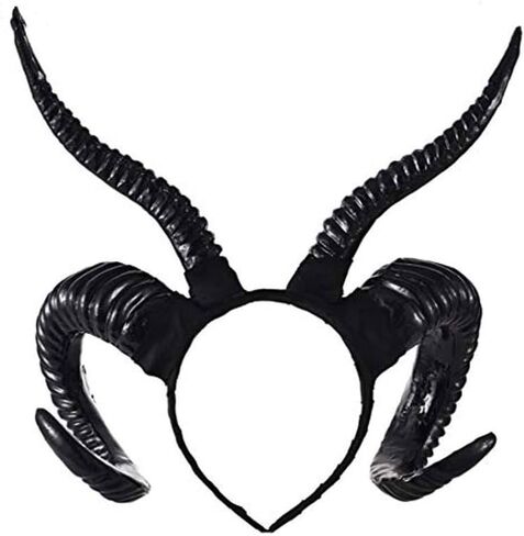 Gothic Antler Sheep Horn Hoop Headband Forest Animal Photography Manual Cosplay Headpieces Party Accessories (Black) in Saudi Arabia