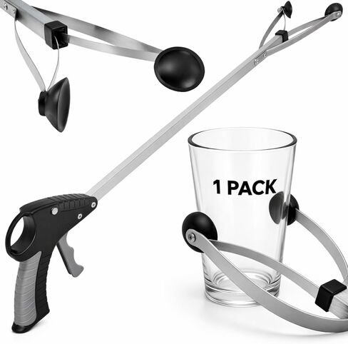 Vive Suction Cup Grabber Reacher 32" - Elderly Grab It Reaching Pickup Tool Heavy Duty for Seniors - Trash, Sticks, Litter Picker Upper - Extra Long Reach Handle & Handy Extension Arm Claw in Saudi Arabia