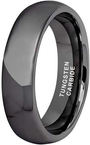 TUTISS 6mm 8mm Gunmetal Tungsten Rings for Men Women Engagement Wedding Bands Domed Polished Shiny/Brushed Finish Comfort Fit in Saudi Arabia
