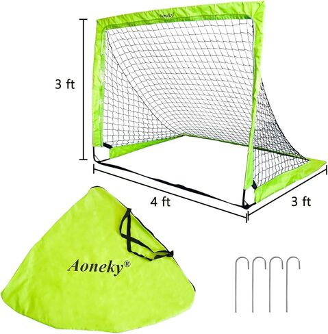 هدف كرة القدم المضيء بمصباح LED مقاس 4 × 3 أقدام من Aoneky - شبكة كرة قدم منبثقة تتوهج في الظلام in Kuwait