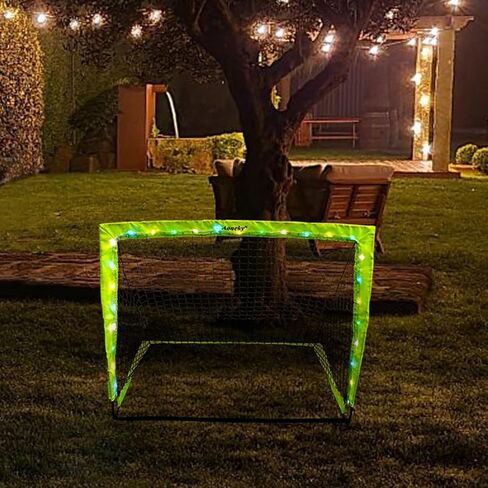 هدف كرة القدم المضيء بمصباح LED مقاس 4 × 3 أقدام من Aoneky - شبكة كرة قدم منبثقة تتوهج في الظلام in Kuwait
