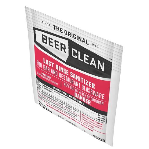 Diversey-90223 Beer Clean Last Rinse Glass Sanitizer, .25oz Powder Packet (100 Pack) in Kuwait