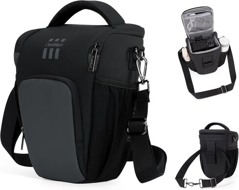 Cwatcun Camera Sling Bag, Large Water-Res DSLR Shoulder Pack for Photo | Fits Canon/Nikon/Sony DSLR/mirrorless. 5.1x3.9x9.8". Quick-access, lightweight nylon—ideal for travel, vlogs & street. in Saudi Arabia