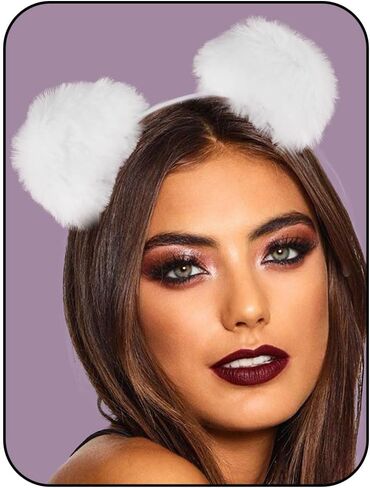 Catery Cat Ears Headbands Cute Ears Hair Hoop Plush Ear Masquerade Halloween Headpieces Women Party Costume Hair Accessory in Saudi Arabia