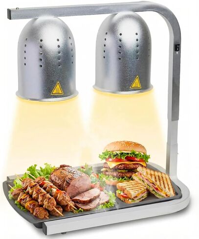 SYBO 500W 2-Bulb Food Heat Lamp & 10.5Qt Soup Kettle w/Lid & Insert Pot, Black in Kuwait