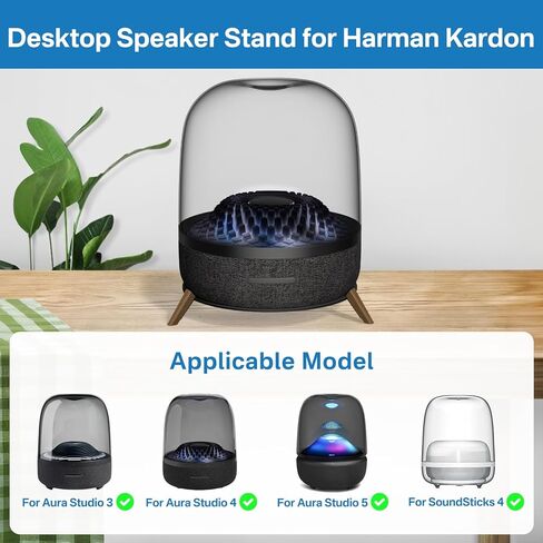 Premium Desktop Speaker Stand for Harman Kardon Aura Studio 3, Aura Studio 4, SoundSticks 4 Bluetooth Speaker Desk Stand - Anti Vibration Desk Table Stand for Harman Kardon for Surround Sound in Saudi Arabia