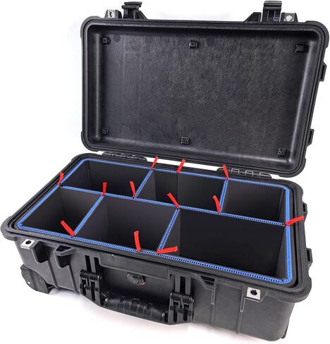 UPGRADE DIY Divider System for Pelican 1510 Case, Customizable Organizer with U-Clips & Red Pull Tabs, Secure Foam Inserts for Tools, Camera, Medical, Tactical Gear (Case NOT Included) in Saudi Arabia