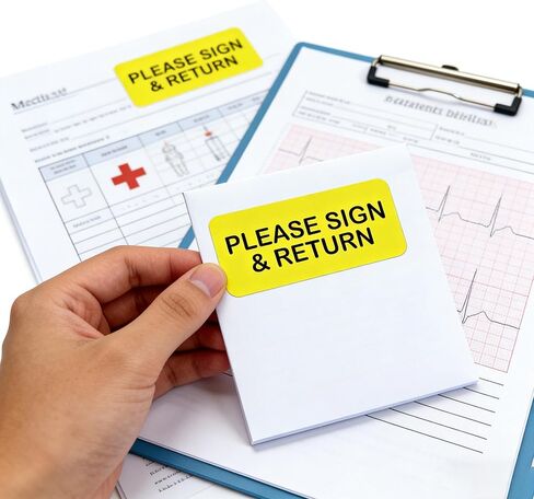 500Pcs Name Alert Medical Labels 1 x 2 Inch - Alert and Instruction Labels Medical Charts Patient Chart Labels,Red and Yellow (red) in Saudi Arabia