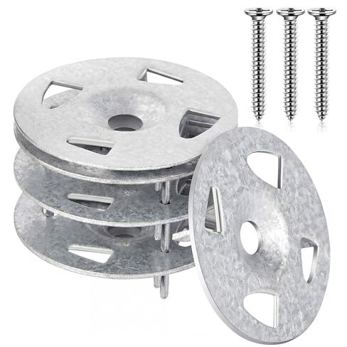 Fastener Kit Board Hardware Set, Includes 1-1/4 Inch Galvanized Steel Washers and Stainless Steel Screws for Fixing Fastening Installation (300 Pcs) in Saudi Arabia