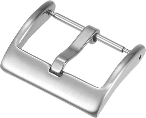 uxcell Watch Strap Clasp Replacement, Brushed Stainless Steel Broadside Type Buckle, for 22mm Width Watch Bands in Saudi Arabia
