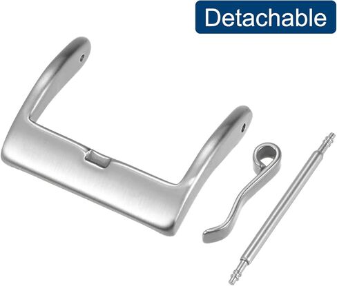 uxcell Watch Strap Clasp Replacement, Brushed Stainless Steel Broadside Type Buckle, for 22mm Width Watch Bands in Saudi Arabia