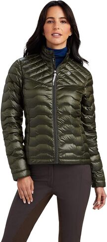 Ariat Female Ideal Down Jacket Iridescent Forest Mist X-Small in Saudi Arabia