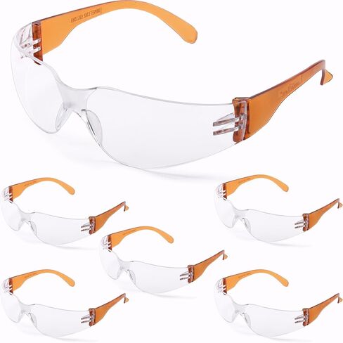 BISON LIFE Safety Glasses - Scratch Resistant Wrap Around Eyewear, Polycarbonate ANSI Z87.1 Impact Resistant Lens in Saudi Arabia