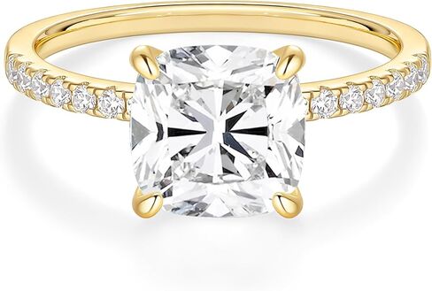 EAMTI 3.5CT 925 خواتم فضة استرليني قطع وسادة مكعب زركونيا تشيكوسلوفاكيا خواتم الخطبة عصابات الزفاف للنساء وعد خواتم لحجمها 3-13 in Saudi Arabia