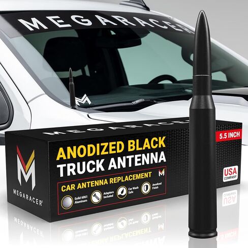 Carbon Fiber 50 Cal Bullet Antenna for Truck | Ford F150 RAM Silverado 1500 GMC Sierra Jeep Wrangler Tundra & More | Antena para Carro | Car Antenna Replacement | Truck Accessories | 5.5 Inch in Saudi Arabia