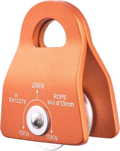 YAPJEB Micro Aluminum Pulley 20kN 8-12mm Single Swing Pulley Mobile Side Plates for Arborist Rigging Backyard Zipline Trolley in Saudi Arabia