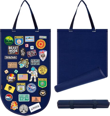 Hanging Patch Display Panel Holder Foldable Patch Organizer for Military Army Combat Morale Uniform (black) in Saudi Arabia