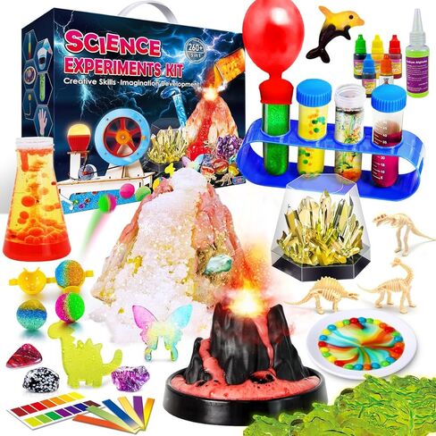 UNGLINGA 260+ Experiments Science Kits for Kids, S.T.E.M Science Projects, Chemistry Set, Christmas Birthday Toys Gifts Idea for Boys Girls, Dig Volcano Gemstones, Educational Scientist Set in Saudi Arabia