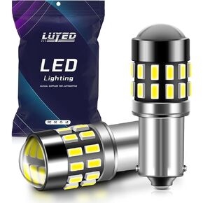 LUYED BA9S LED لمبة 720 لومن زينون أبيض فائق السطوع BA9 BA9S 53 57 1895 64111 مصابيح LED مع جهاز عرض لخريطة القبة وأضواء صندوق القفازات، حزمة من 2 in Kuwait