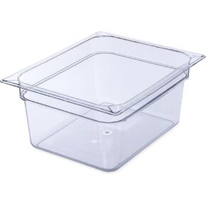 منتجات Carlisle FoodService 10221B07 StorPlus نصف حجم وعاء الطعام، بولي كربونات، عمق 4 بوصات، شفاف in Kuwait