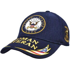 MWS U.S Navy Retired Proudly Served Navy Blue Embroidered Cap Hat in Kuwait