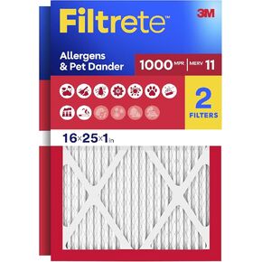 Filtrete 14x30x1 Air Filter, MPR 1000, MERV 11, Micro Allergen Defense 3-Month Pleated 1-Inch Air Filters, 2 Filters in Saudi Arabia